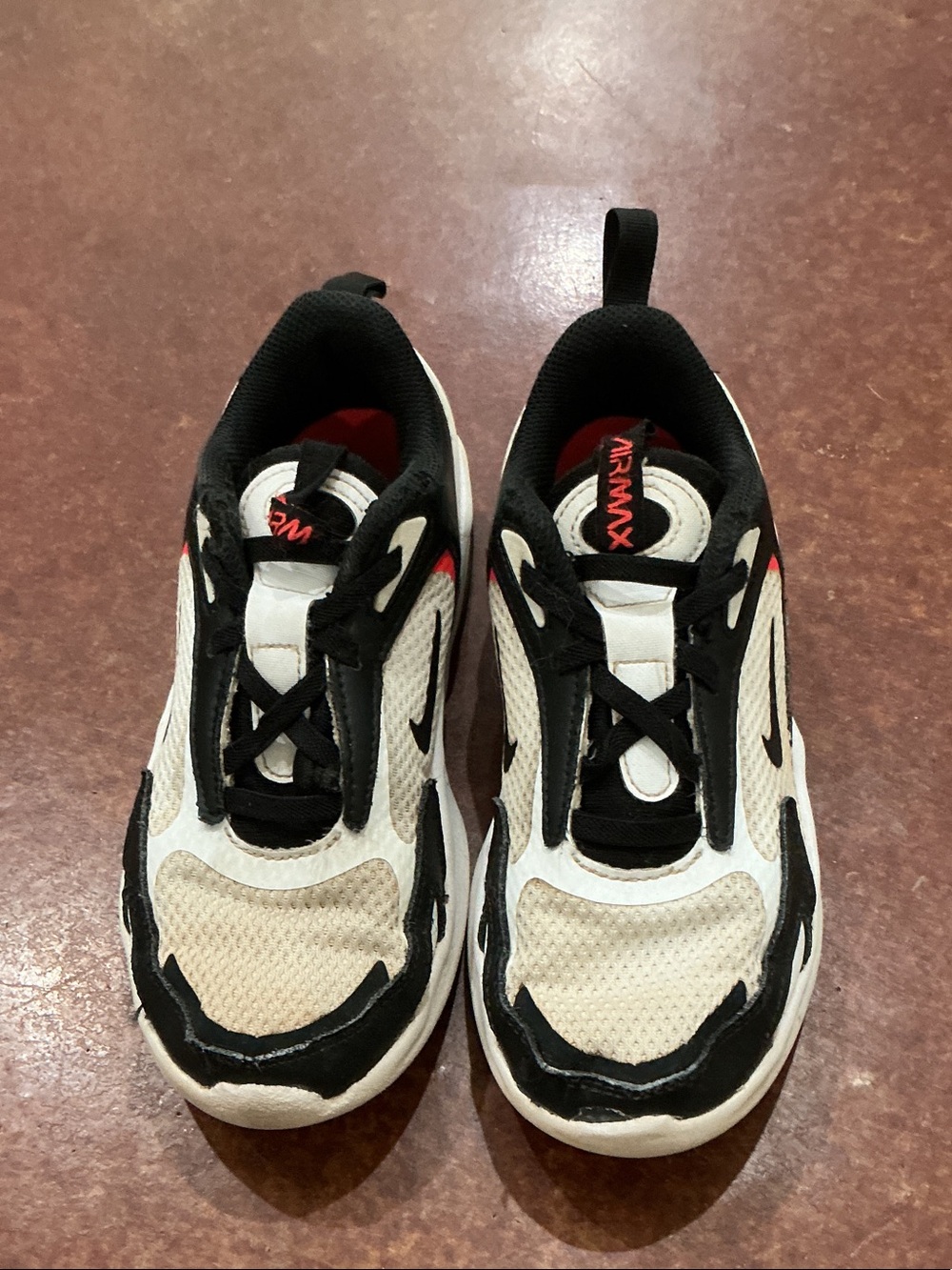 Nike Kids White, Black and Red Air Max Style Sneakers